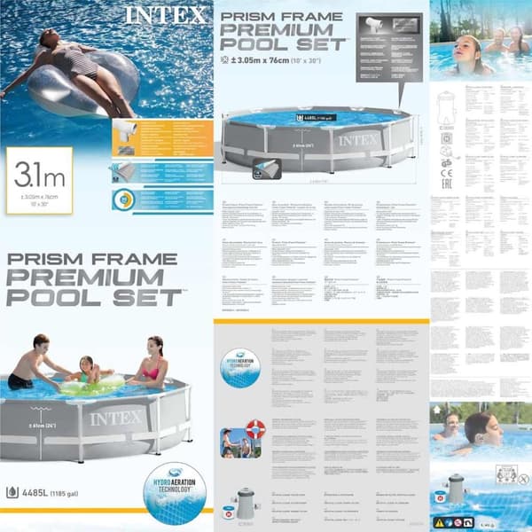 INTEX Prism Frame Premium Uima-allassarja 305x76 cm