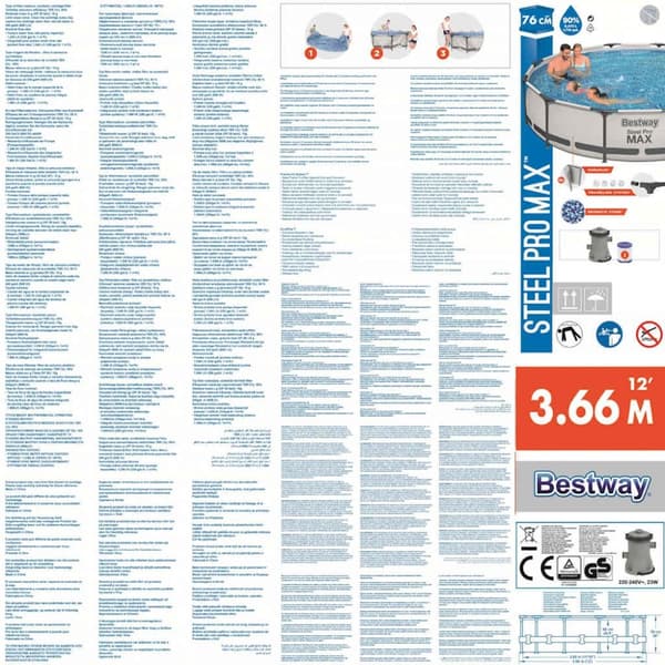 Bestway Steel Pro MAX Uima-allassarja 366x76 cm