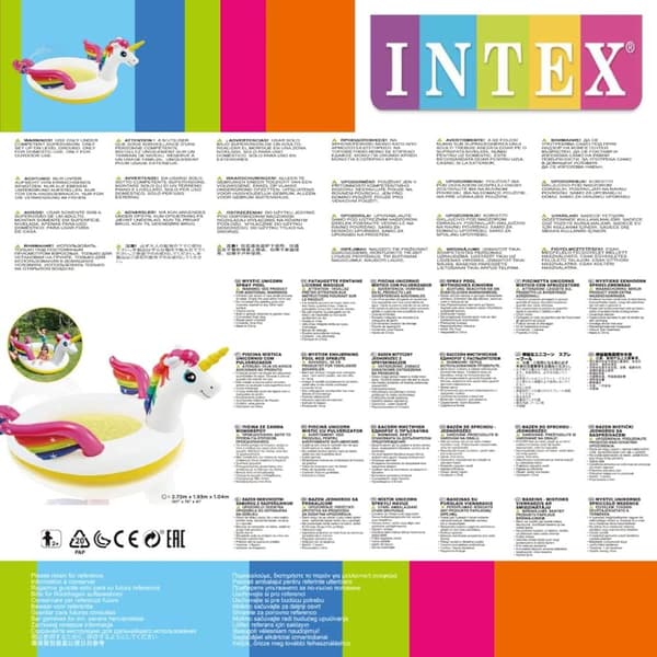 INTEX Unicorn Spray Pool 272x193x104 cm