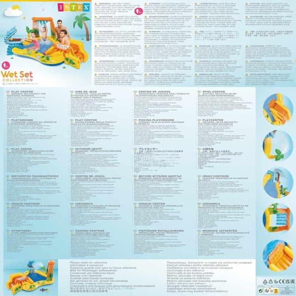 INTEX Uppblåsbar pool Dinosaur Play Center 249x191x109 cm 57444NP