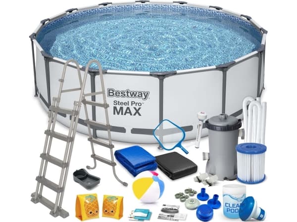 Steel Pro Max rund Pool 427x122cm m/tilbehør