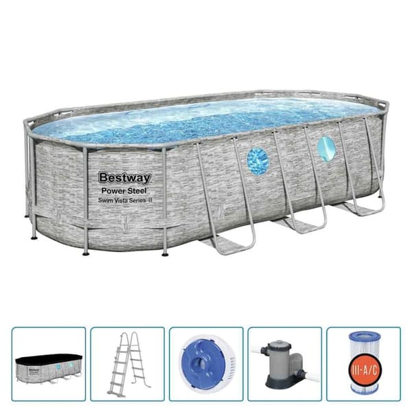 Bestway Power Steel Swim Vista Series swimmingpoolsæt 549x274x122 cm