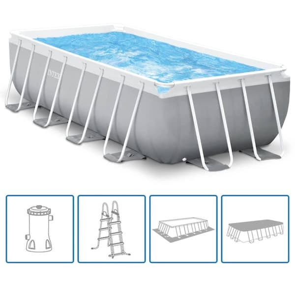 INTEX Prism Frame swimmingpool 488x244x107 cm rektangulær 26792GN