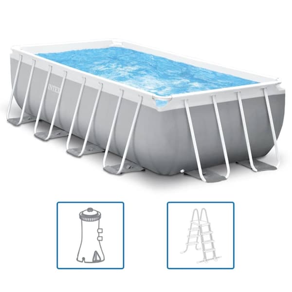 INTEX Pool set Prism Frame rektangulär 400x200x100 cm