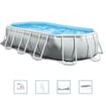 Miniatyrbillede 1 af 10: INTEX Prism Frame swimmingpoolsæt 503x274x122 cm oval 26796GN