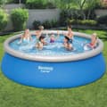 Miniatyrbild 1 av 8: Bestway Uppblåsbar pool med tillbehör Fast Set rund 457x122 cm