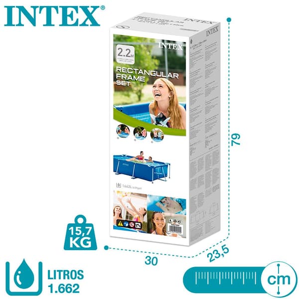 Intex Uima-allas Small Frame Collapsible 220x150x60 Cm Sininen 220 x 150 x 60 cm
