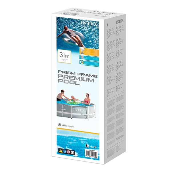 Intex Pool Round Above Ground Prisma Frame Range Grå 305 x 76 cm