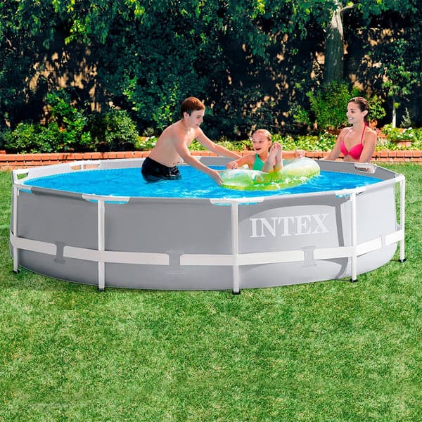 Intex Pool Round Above Ground Prisma Frame Range Grå 305 x 76 cm