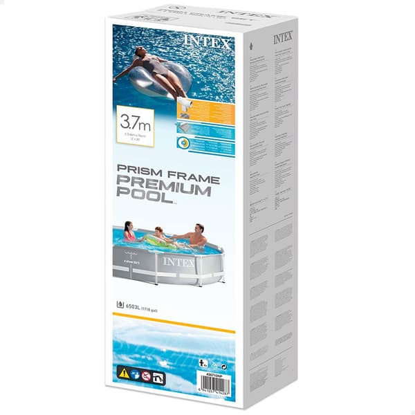 Intex Pool Round Collapsible Prisma Frame Range Grå 366X76 cm