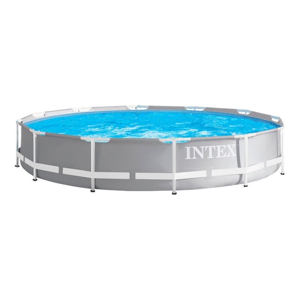 Intex Pool Round Collapsible Prisma Frame Range Grå 366X76 cm