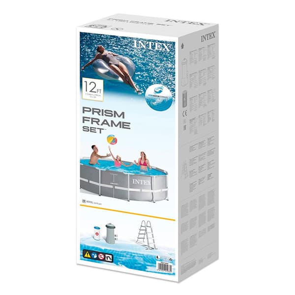 Intex Rækkevidde Sammenklappelig Med Filterpool Prism Frame Grå 366 x 99 cm