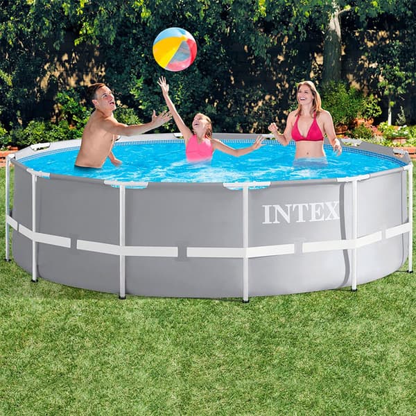 Intex Rækkevidde Sammenklappelig Med Filterpool Prism Frame Grå 366 x 99 cm