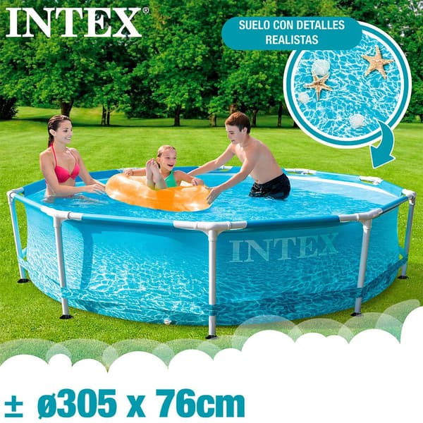Intex Metalramme Beachside 305x76 Cm Pool Blå 305 x 76 cm