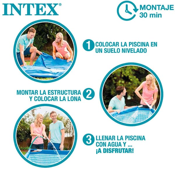 Intex Metallirunkoinen Allas 244x51 Cm Sininen 1828 Litres