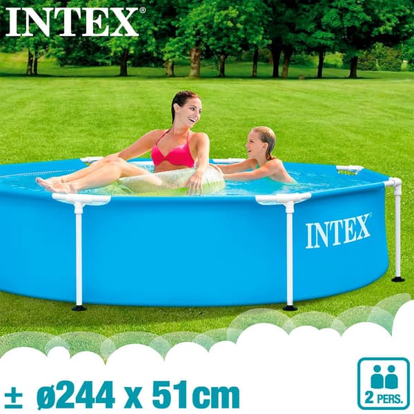 Intex Metallirunkoinen Allas 244x51 Cm Sininen 1828 Litres