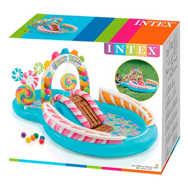 Intex Oppustelig Legecenter Pool Candy Zone Flerfarvet 295 x 191 x 130 cm