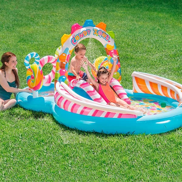 Intex Oppustelig Legecenter Pool Candy Zone Flerfarvet 295 x 191 x 130 cm