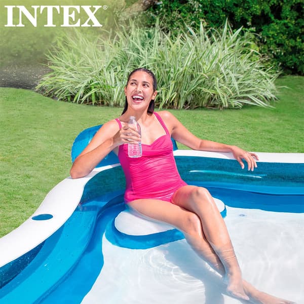 Intex Oppustelig Pool Med Sæder Hvid 990 Liters