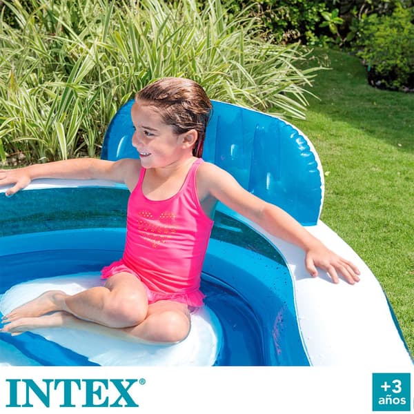 Intex Oppustelig Pool Med Sæder Hvid 990 Liters
