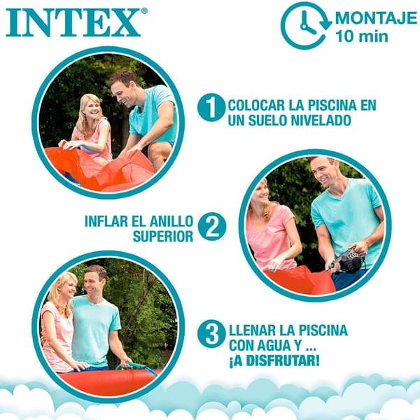 Intex Krabbe Easy Set 183x51 Cm Pool Rød 183 x 51 cm