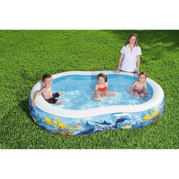 Bestway Oval Oppustelig Pool Family 262x157x46 Cm Flerfarvet 544L