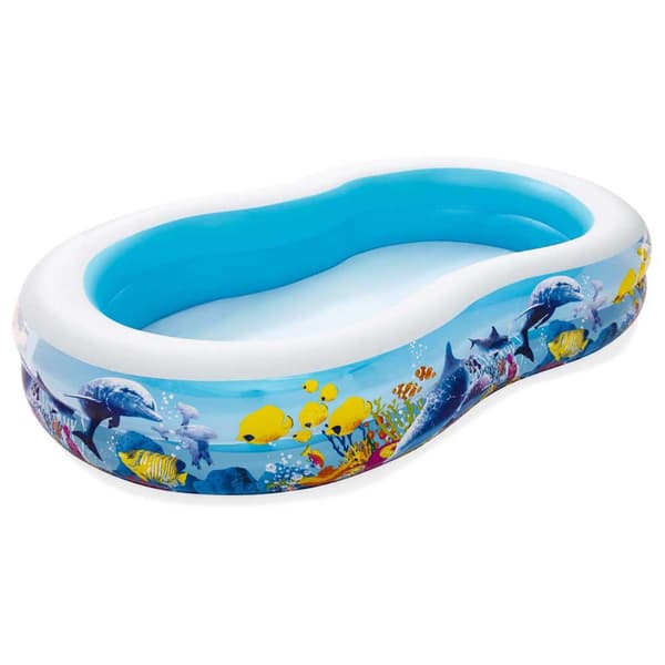 Bestway Oval Oppustelig Pool Family 262x157x46 Cm Flerfarvet 544L