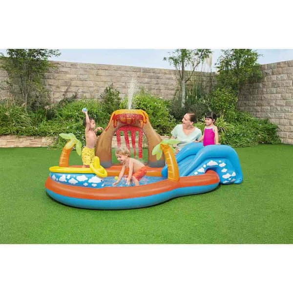 Bestway Oval Oppustelig Legepool Lava Lagoon 265x265x104 Cm Flerfarvet 208L