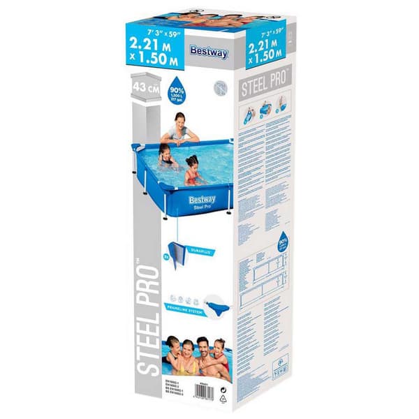 Bestway Putkimaiset Altaat Splash 225x150x43 Cm Sininen 1200 Liters