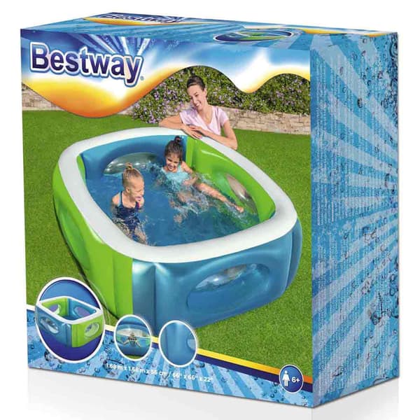Bestway Neliötäytteinen Allas Window 168x168x56 Cm Monivärinen 565 Liters