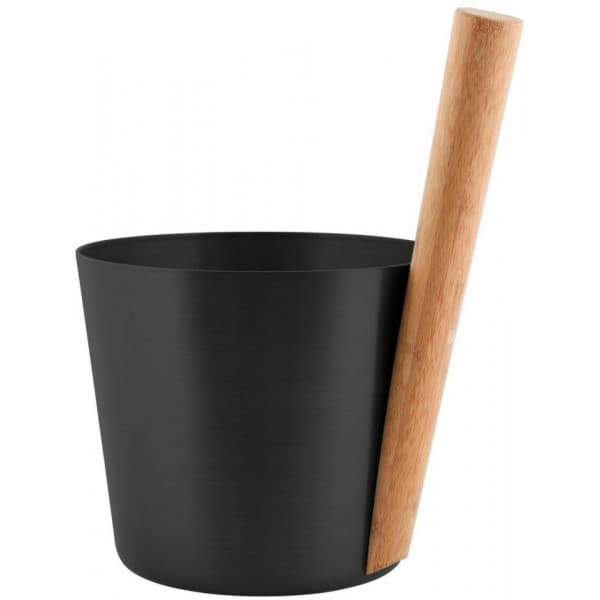Afslappet Saunaspand, 5l aluminium, sort