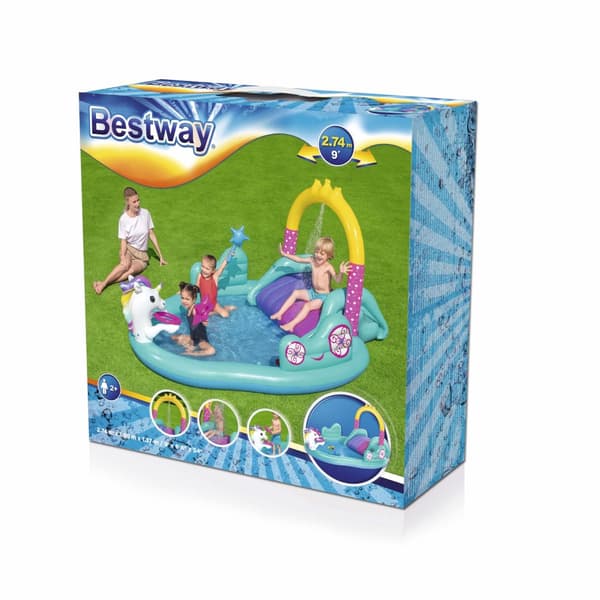 PROMO Swimming pool playground inflatable unicorn 53097 BESTWAY