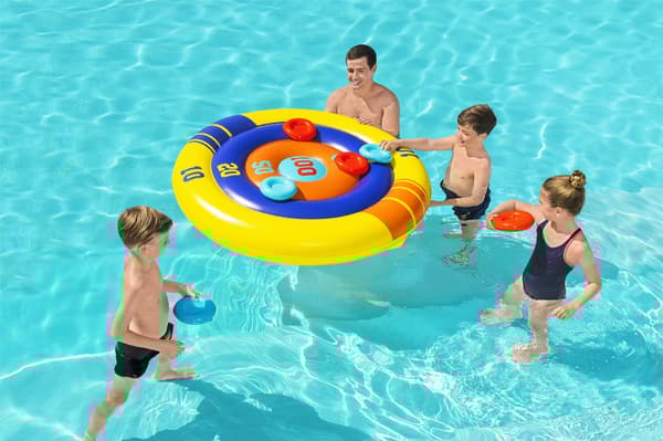 Inflatable Pool Game Arcade Shield, Frisbee 140 cm Bestway 52566