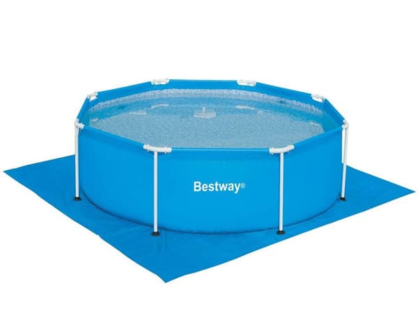 Protective mat under the Bestway 58001 swimming pool