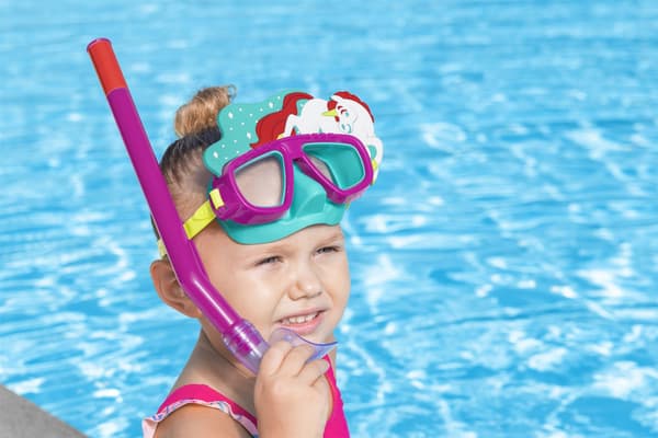 Pink Bestway Diving Mask With Pet Tube 24059
