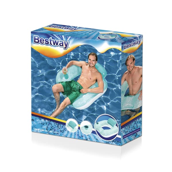 Inflatable Cushion Swimming Circle Blue 102 x 94 cm Bestway 43097
