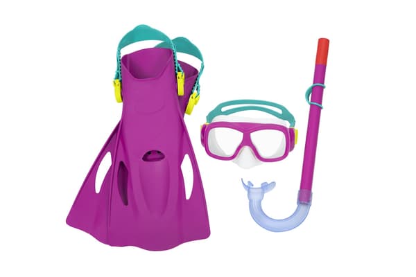 Diving Set Mask, Snorkel, Fins Pink Bestway 25019
