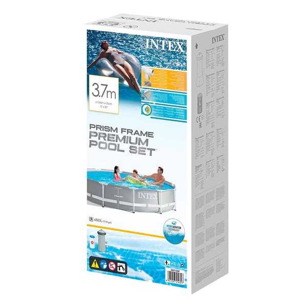 Intex Uima-allas Prisma Frame Range Round Above Ground With Filter Harmaa 366X76 cm