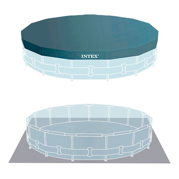 Intex Uima-allas Prisma Frame Round Above Ground With Filter Harmaa 427 x 107 cm