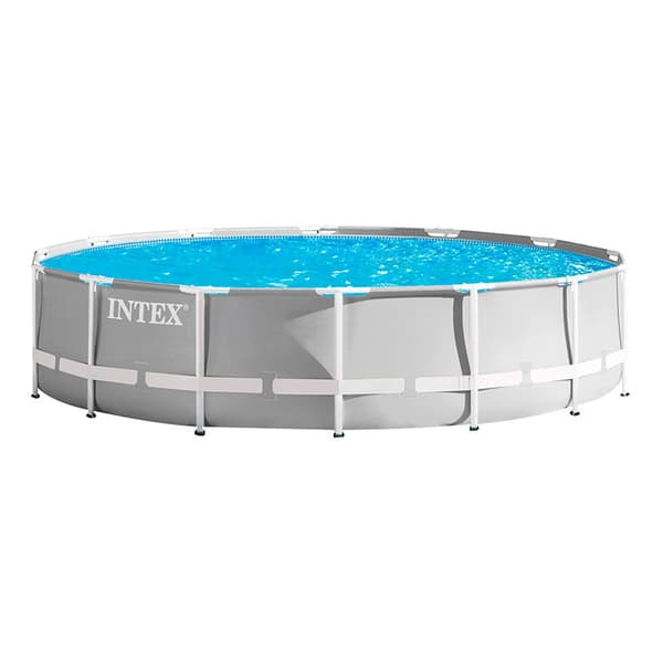 Intex Uima-allas Prisma Frame Range Round Above Ground With Filter Harmaa 457 x 107 cm