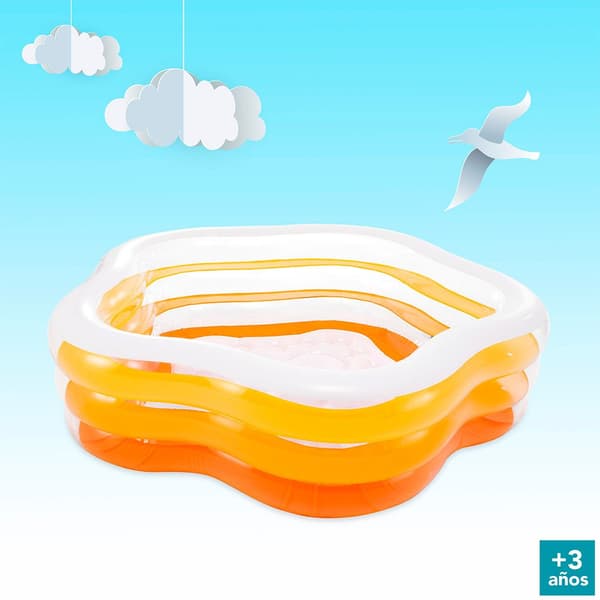 Intex Pool Inflable Transparent,Blå 466 Liters
