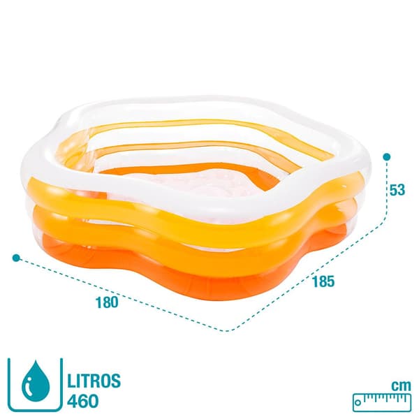 Intex Pool Inflable Transparent,Blå 466 Liters