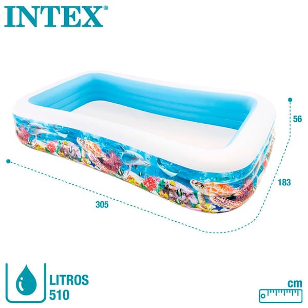 Intex Slå Samman Tropical Blå 999 Liters