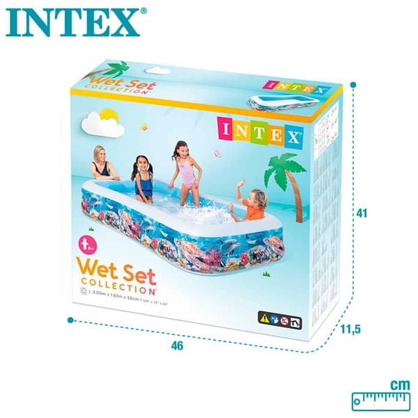Intex Slå Samman Tropical Blå 999 Liters