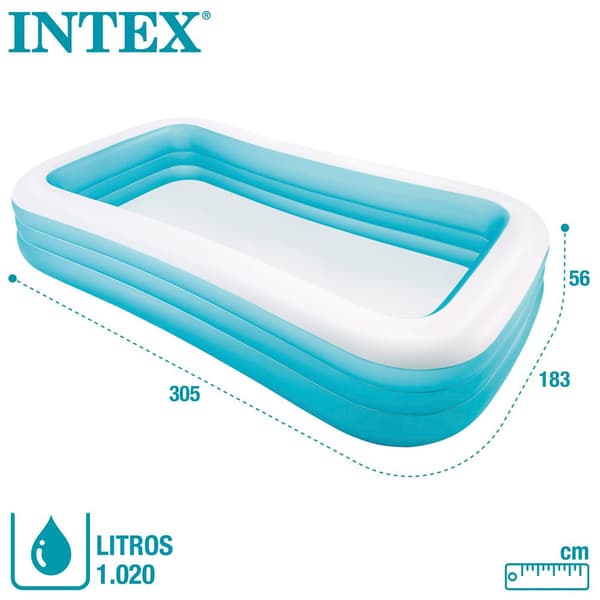 Intex Pool Rectangular Blå 305 x 183 x 56 cm