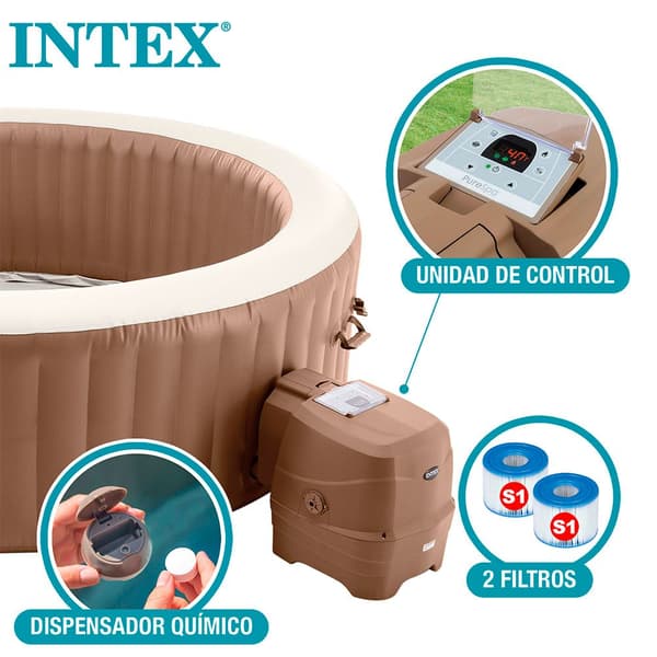 Intex Uima-allas Bubble Massage Purespa Ruskea 6 People