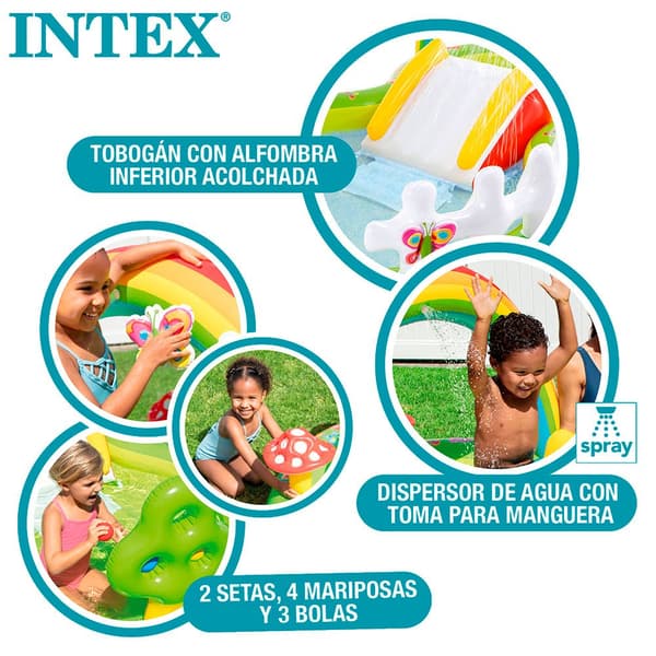 Intex Havelegecenter Med Rutschebane Flerfarvet 290 x 180 x 104 cm