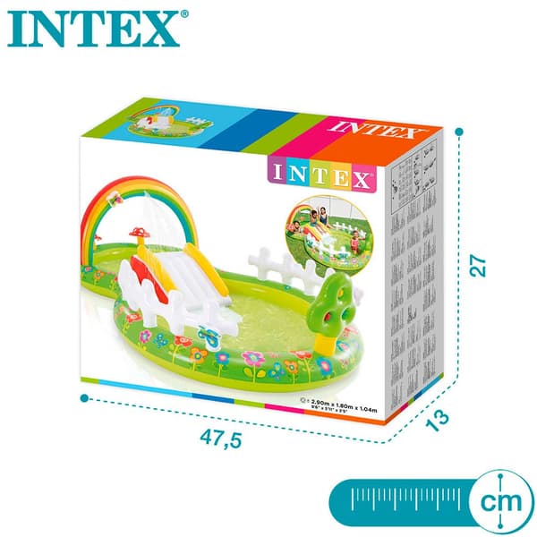 Intex Havelegecenter Med Rutschebane Flerfarvet 290 x 180 x 104 cm
