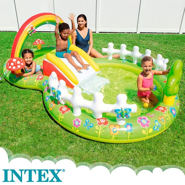 Intex Havelegecenter Med Rutschebane Flerfarvet 290 x 180 x 104 cm