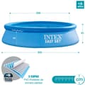 Miniatyrbillede 3 af 8: Intex Med Filterpatronpumpe Easy Set 305x61 Cm Pool Blå 305 x 61 cm